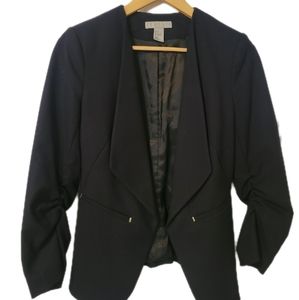H&M Navy 3/4 Sleeve Blazer (Size: US 6)